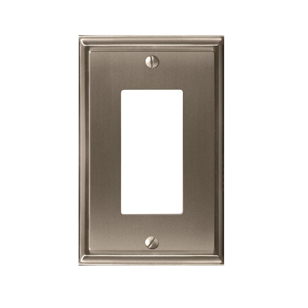 Amerock Mulholland 1 Rocker Satin Nickel Wall Plate 1906962 - main